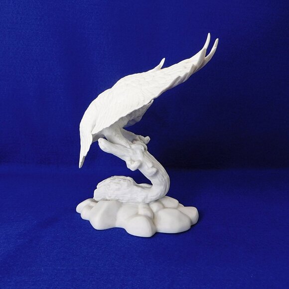 Night Sentinel Figurine Snowy Owl on Branch Jonathan Bronson Franklin Porcelain - Picture 4 of 12